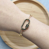 Spiral Buckle Pendant Bracelet Punk Gold-Color Chain Arm Bangle