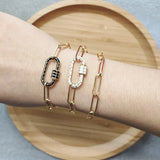 Spiral Buckle Pendant Bracelet Punk Gold-Color Chain Arm Bangle