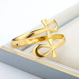 Egyptian Ankh Cross Bracelet Stainless Steel Key of Life Punk Jewelry