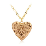 Vintage Stripe Flower Locket Oval Pendant Brass