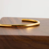 Minimalist Texture Bracelet Bangle 18K Plating Women's Party Jewelry
