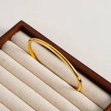 Minimalist Texture Bracelet Bangle 18K Plating Women's Party Jewelry