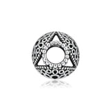 925 Silver Openwork Flower Charm for Bracelet Bead Making