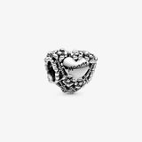 Silver Flower Heart Mommy Charm Fits Europe Bracelet 925 Sterling Silver Beads