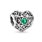 Heart Pendant Birthstone Charms 925 Silver Beads for Bracelet