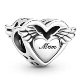 925 Silver Openwork Ings & Mum Heart Bead