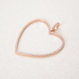 Openwork Love Heart Metal Frame Pendant Earring Supplies