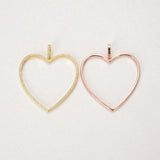 Openwork Love Heart Metal Frame Pendant Earring Supplies
