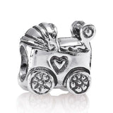 Openwork Sun Stars Moon Rabbit Charm 925 Silver Beads for Bracelet DIY