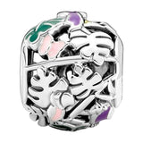 Tropical Paradise Charms Beads 925 Silver Enamel Jungle DIY Jewelry