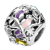 Tropical Paradise Charms Beads 925 Silver Enamel Jungle DIY Jewelry