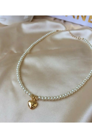 Ophelia Pearl Heart Pendant Necklace