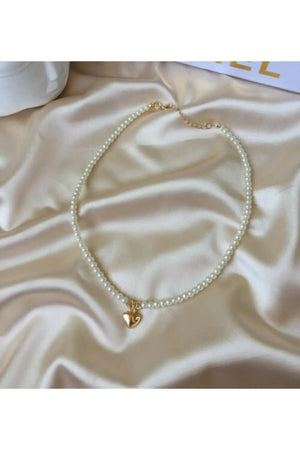 Ophelia Pearl Heart Pendant Necklace