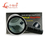 110 mm Optical Magnifying Glass 30x with 3 LED High-definition
