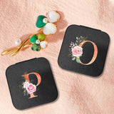 Orange Alphabet Jewelry Box Travel Jewelry Case Portable Storage