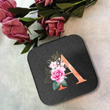 Orange Alphabet Jewelry Box Travel Jewelry Case Portable Storage