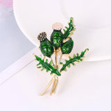Orange Tulip Bouquet Flowers Enamel Brooches Metal Weddings Banquet Brooch Pins