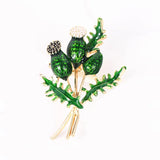 Orange Tulip Bouquet Flowers Enamel Brooches Metal Weddings Banquet Brooch Pins
