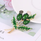 Orange Tulip Bouquet Flowers Enamel Brooches Metal Weddings Banquet Brooch Pins