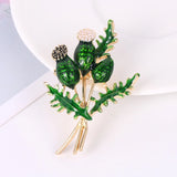 Orange Tulip Bouquet Flowers Enamel Brooches Metal Weddings Banquet Brooch Pins