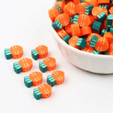 Orange Carrot Polymer Clay Beads 12x8mm 20pcs DIY Jewelry Making