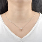 Orange Fire Opal Lobster Pendant Necklace for Women Girls