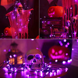 Orange Halloween Lights, LED 8 Modes String Lights Indoor Outdoor
