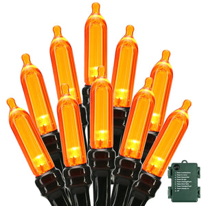 Orange Halloween Lights, LED 8 Modes String Lights Indoor Outdoor