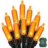 Orange Halloween Lights, LED 8 Modes String Lights Indoor Outdoor