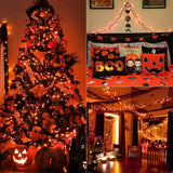 Orange Halloween Lights, LED 8 Modes String Lights Indoor Outdoor