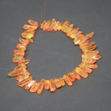 Orange Quartz Point Pendant Choker Necklace