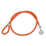 Orange Moments Double Leather Bracelet 925 Sterling Silver Bracelet