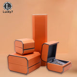 Orange Octagonal Magnetic Jewelry Box Pendant Bracelet Box Set