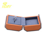 Orange Octagonal Magnetic Jewelry Box Pendant Bracelet Case Necklace Storage