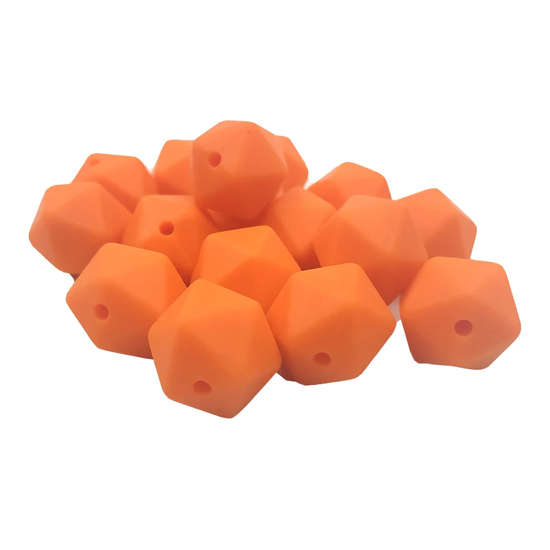 Orange Peel Icosahedron Silicone Bead for DIY Craft