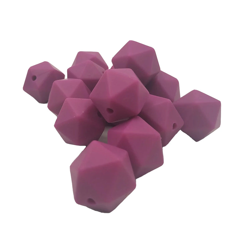 Orange Peel Icosahedron Silicone Bead for DIY Jewelry Making