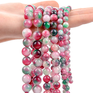 Orange Pink Persian Jade Beads Charm 6/8/10/12MM