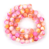 Orange Pink Persian Jade Beads Charm 6/8/10/12MM