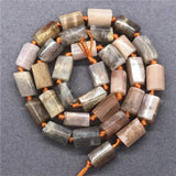 Orange Sun Stone Prism Cube Beads Natural Stone Spacer for DIY Jewelry