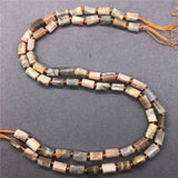 Orange Sun Stone Prism Cube Beads Natural Stone Spacer for DIY Jewelry