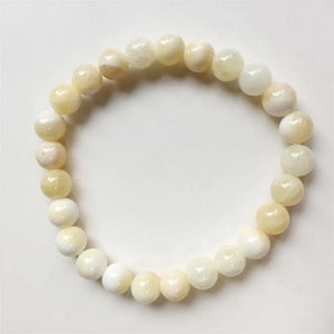 Orange Yellow Calcite Bracelet Boho Yoga Natural Stone Jade Vintage Bead