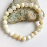 Orange Yellow Calcite Bracelet Boho Yoga Natural Stone Jade Vintage Bead