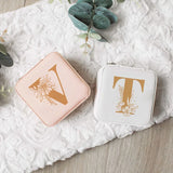 Orange Yellow Letters Jewelry Box Portable Organizer Display Travel Jewelry Case