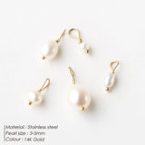 5pcs Freshwater Pearl Pendants Sets Stainless Steel Necklace Accessories