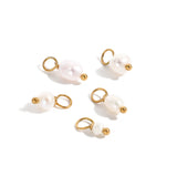 5pcs Freshwater Pearl Pendants Sets Stainless Steel Necklace Accessories