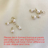 5pcs Freshwater Pearl Pendants Sets Stainless Steel Necklace Accessories