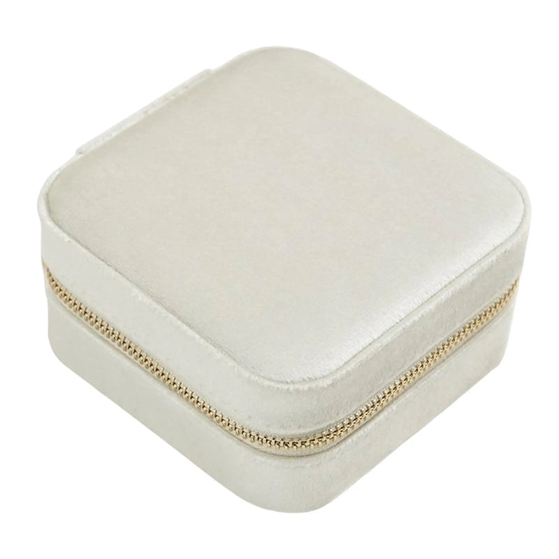 Velvet Jewelry Box with Mirror Organizer