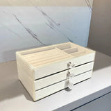 Organizers Three-Layer Jewelry Storage Box Large Capacity Case Convenient
