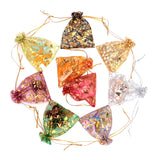 Organza Bag 9x12cm 200pcs Earrings Wedding Gift Packaging Rose Jewelry Rope