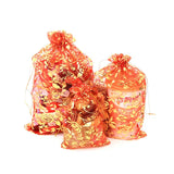 Organza Bag 9x12cm 200pcs Earrings Wedding Gift Packaging Rose Jewelry Rope